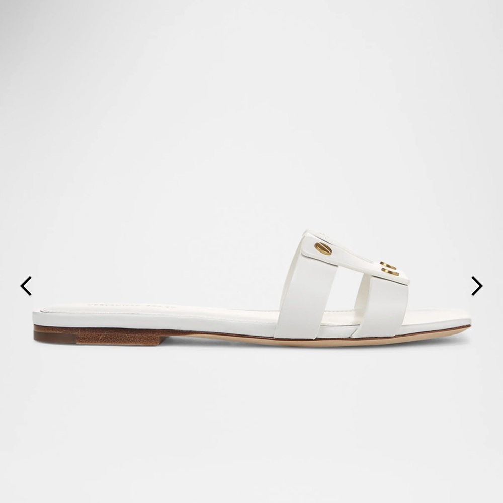 Veronica Beard Via Slide Coconut Leather